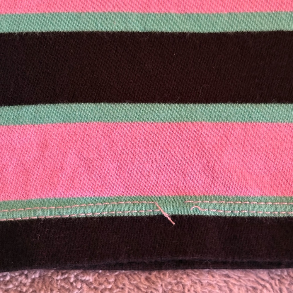 Vans Y2K Striped Pink and Black Juniors Large T-Shirt Short Sleeves Striped - Picture 3 of 8